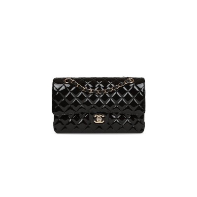 CHANEL PATENT CALFSKIN QUILTED MEDIUM CLASSIC FLAP 1300265 (25*15*7cm)